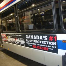 Rust Check Ad on Brampton Bus 2